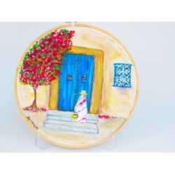 Tableau femme djerbienne traditionnelle Tableau femme djerbienne traditionnelle